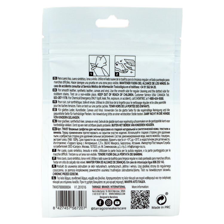 Sneakers & Cap Wipes - Toallitas Desechables