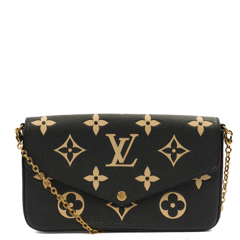 Louis Vuitton Bandolera Felicie Pochette en piel color negro