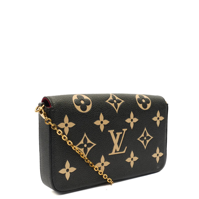 Louis Vuitton Bandolera Felicie Pochette en piel color negro