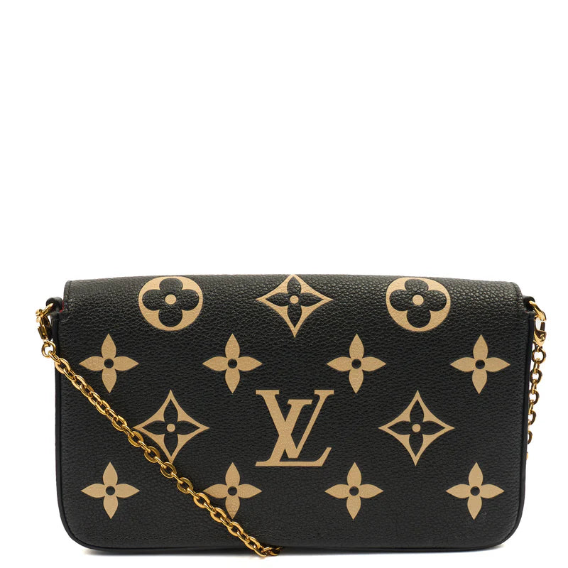 Louis Vuitton Bandolera Felicie Pochette en piel color negro