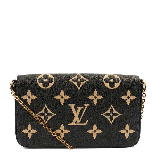 Louis Vuitton Bandolera Felicie Pochette en piel color negro