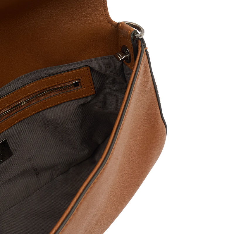 Fendi Bolso de hombro Baguette en piel color marrón